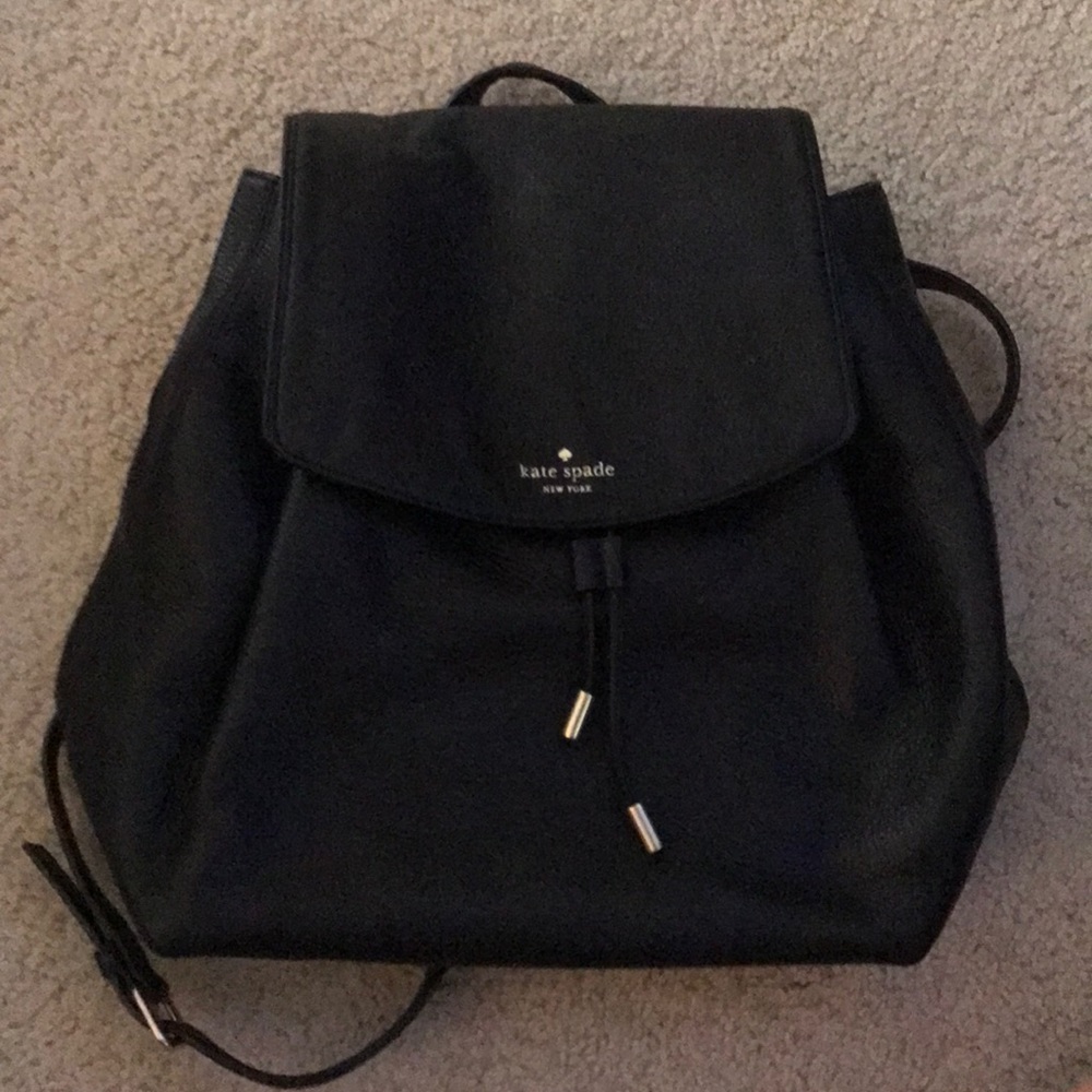 Black Leather Backpack